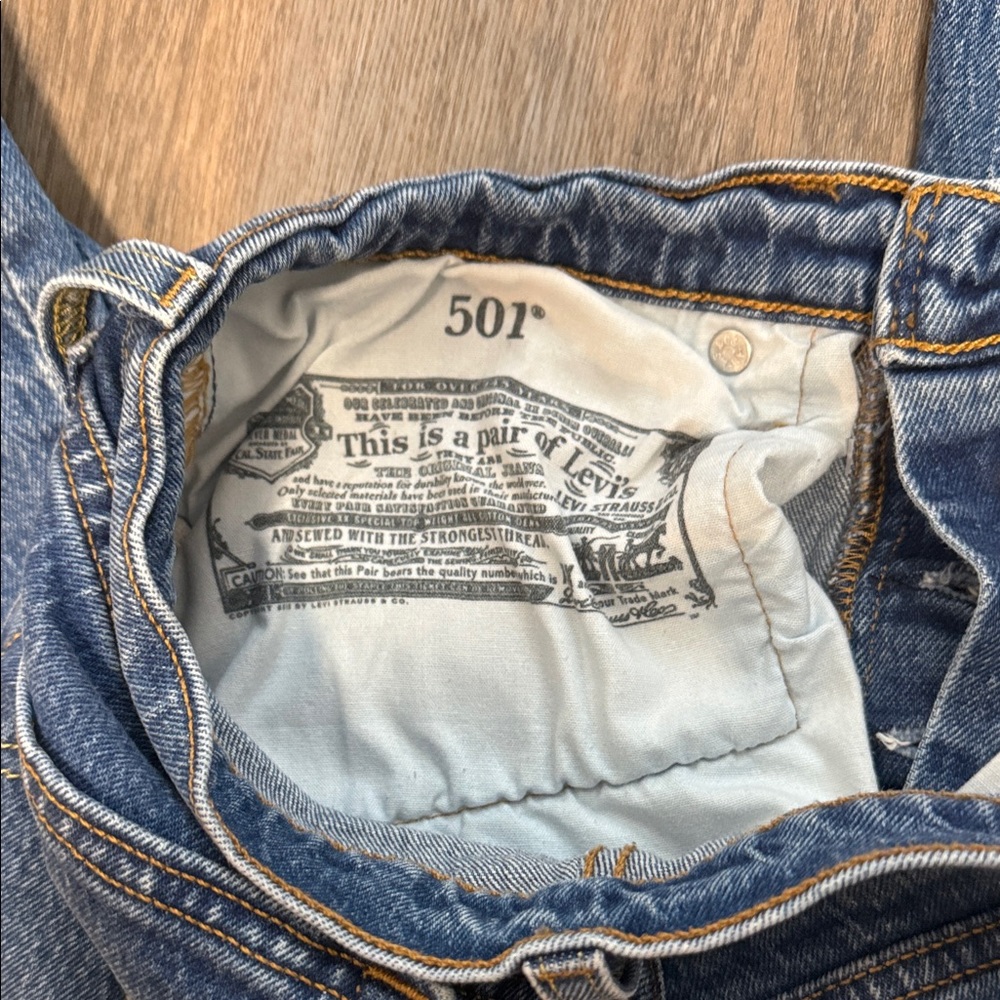 Levi’s 501 Classic Straight-Leg Women’s Jeans in Dark Blue 27x30 - Picture 5 of 7